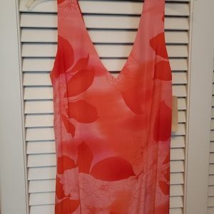 MAGGIE LONDON CORAL Silk slip dress